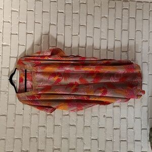 Soft Surroundings tropical bird print Bahia Caftan dress. PS PM